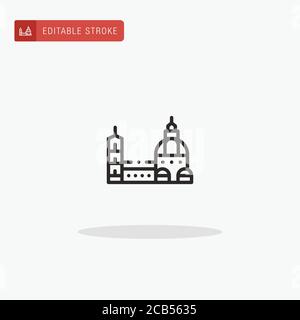 Cathedral icon vector. Cathedral icon for presentation. Stock Vector