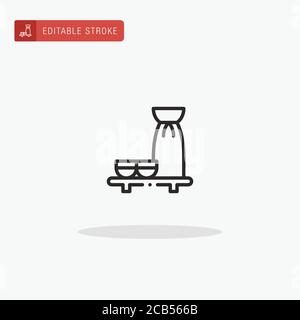Sake icon vector. Sake icon for presentation. Stock Vector