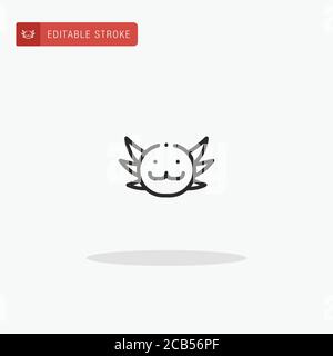 Axolotl icon vector. Axolotl icon for presentation. Stock Vector