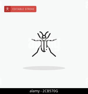 Beetle icon vector. Beetle icon for presentation. Stock Vector