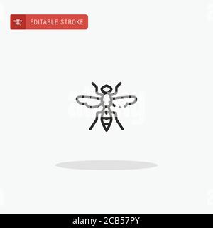 Wasp icon vector. Wasp icon for presentation. Stock Vector