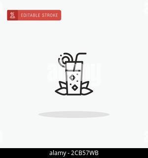 Iced Tea icon vector. Iced Tea icon for presentation. Stock Vector