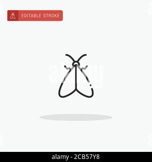 Moth icon vector. Moth icon for presentation. Stock Vector