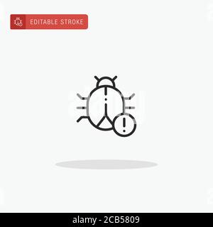 Bug icon vector. Bug icon for presentation. Stock Vector