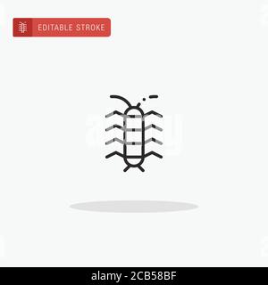 Centipede icon vector. Centipede icon for presentation. Stock Vector