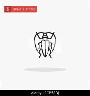 Beetle icon vector. Beetle icon for presentation. Stock Vector