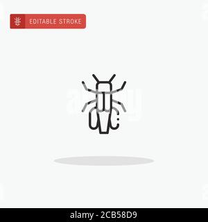 Grasshopper icon vector. Grasshopper icon for presentation. Stock Vector