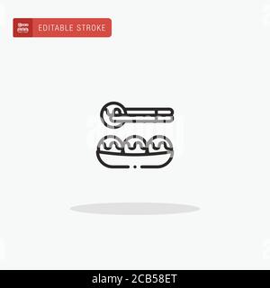 Takoyaki icon vector. Takoyaki icon for presentation. Stock Vector