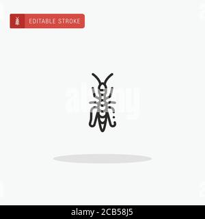 Grasshopper icon vector. Grasshopper icon for presentation. Stock Vector