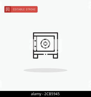 Safebox icon vector. Safebox icon for presentation. Stock Vector