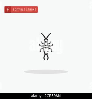 Earwig icon vector. Earwig icon for presentation. Stock Vector