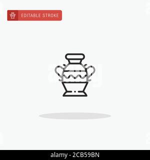 Porcelain icon vector. Porcelain icon for presentation. Stock Vector