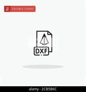 Dxf File icon vector. Dxf File icon for presentation. Stock Vector