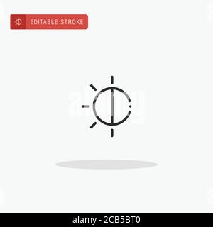 Brightness And Contrast icon vector. Brightness And Contrast icon for presentation. Stock Vector