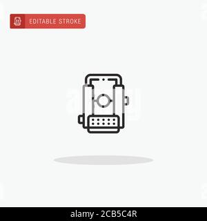 Theodolite icon vector. Theodolite icon for presentation. Stock Vector