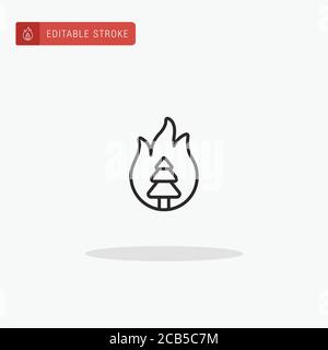 Forest Fire icon vector. Forest Fire icon for presentation. Stock Vector
