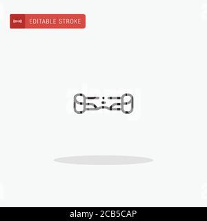Hoverboard icon vector. Hoverboard icon for presentation. Stock Vector