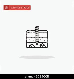 Drill icon vector. Drill icon for presentation. Stock Vector