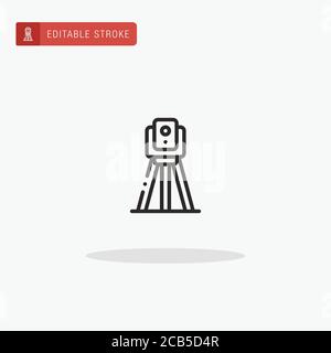 Theodolite icon vector. Theodolite icon for presentation. Stock Vector