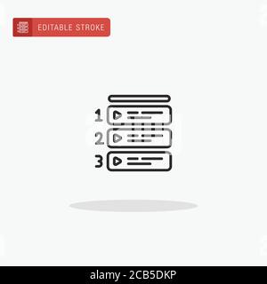 Videos icon vector. Videos icon for presentation. Stock Vector