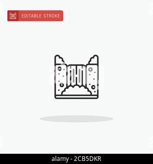 Waterfall icon vector. Waterfall icon for presentation. Stock Vector