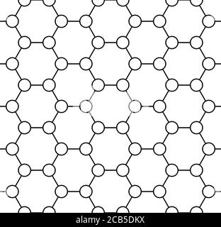 Technical honeycomb seamless pattern Stock Vector