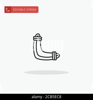 Boomerang icon vector. Boomerang icon for presentation. Stock Vector