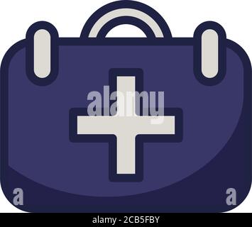 medical kit line and fill style icon vector illustration design Stock Vector
