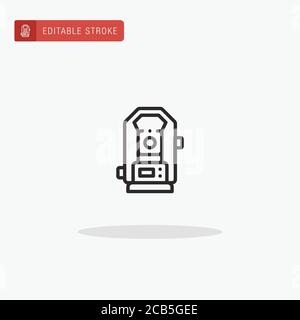 Tacheometer icon vector. Tacheometer icon for presentation. Stock Vector