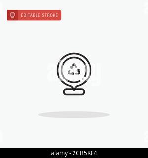 Recycling Center icon vector. Recycling Center icon for presentation. Stock Vector