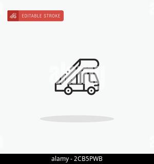 Stair Truck icon vector. Stair Truck icon for presentation. Stock Vector