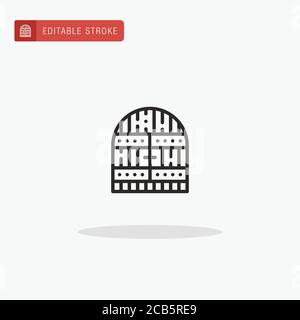 Gate icon vector. Gate icon for presentation. Stock Vector
