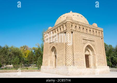 Bukhara, Uzbekistan - Ismail Samani Mausoleum in Bukhara, Uzbekistan. it is a part of the World Heritage Site Historic Centre of Bukhara. Stock Photo