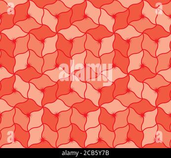 Geometric seamless pattern from smooth lines, Three-dimensional Pattern, bright vector abstract background, be used in textile and design. Stock Vector