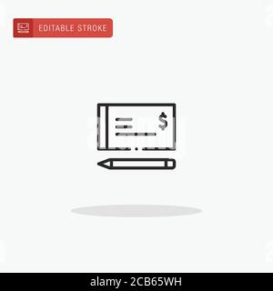 Cheque icon vector. Cheque icon for presentation. Stock Vector