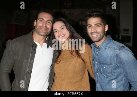 LOS ANGELES - JAN 17:  Jordi Vilasuso, Sasha Calle, Jason Canela at the Young and the Restless Celebrates 30 Years at #1 at the CBS Television CIty on January 17, 2019 in Los Angeles, CA Stock Photo