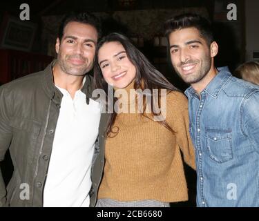 LOS ANGELES - JAN 17:  Jordi Vilasuso, Sasha Calle, Jason Canela at the Young and the Restless Celebrates 30 Years at #1 at the CBS Television CIty on January 17, 2019 in Los Angeles, CA Stock Photo