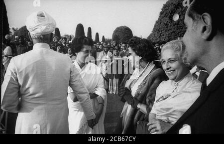 Queen Elizabeth II with Indira Gandhi during the Royal Tour of India ...