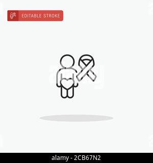 Cricket Player icon vector. Cricket Player icon for presentation. Stock Vector