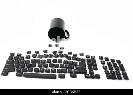 keyboard from alphabet, signs, numbers, keyboard keys Stock Photo