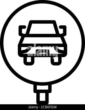 Driving education icon, outline style Stock Vector