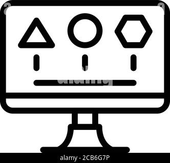 Driving exam icon, outline style Stock Vector