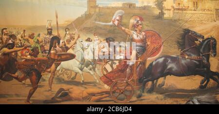 Achilles and his Triumph over Hector Stock Photo