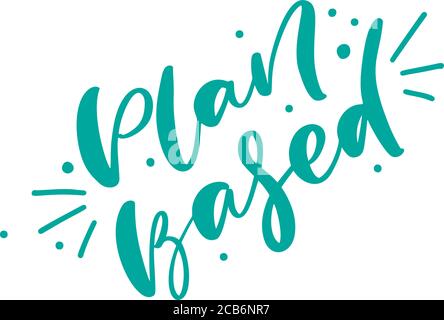 Plan Based vector calligraphic hand drawn text. Business concept for meetings or organizers or planning notes. Can place your own phrase Stock Vector