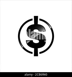quality modern graphic design US dollar sign logo icon vector illustrations Stock Vector