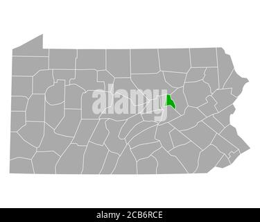 Map of Montour in Pennsylvania Stock Photo