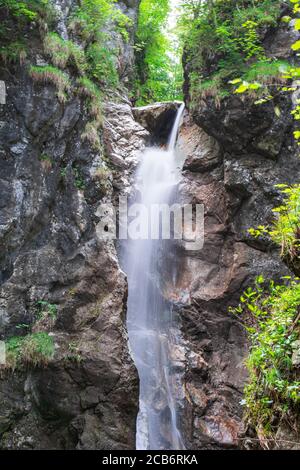 Hiking to the Lainbach Waterfalls near Kochel am See in Bavaria Germany Stock Photo