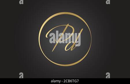 Initial PD Letter Logo With Creative Modern Business Typography Vector Template. Creative Letter PD Logo Vector. Stock Vector