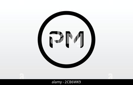Initial PM Letter Logo With Creative Modern Business Typography Vector Template. Creative Letter PM Logo Vector. Stock Vector