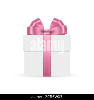 Pink bow isolated Stock Vector Images - Alamy